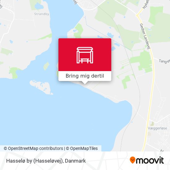 Hasselø by (Hasseløvej) kort