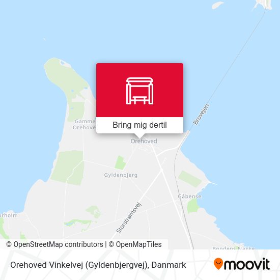 Orehoved Vinkelvej (Gyldenbjergvej) kort