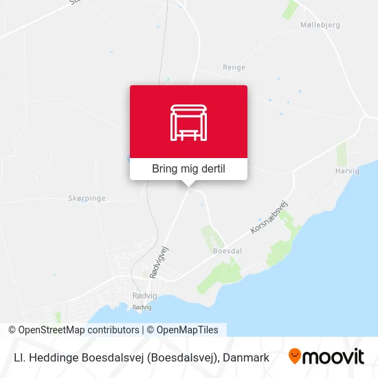 Ll. Heddinge Boesdalsvej kort