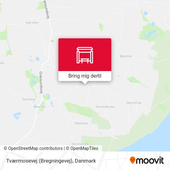 Tværmosevej (Bregningevej) kort