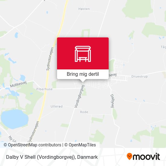 Dalby V Shell (Vordingborgvej) kort