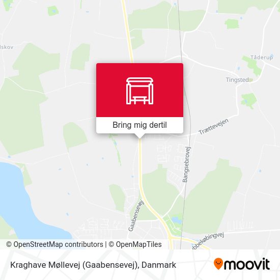 Kraghave Møllevej (Gaabensevej) kort
