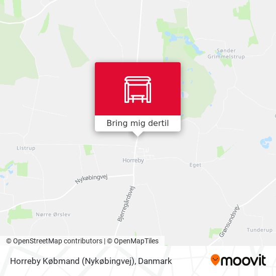 Horreby Købmand (Nykøbingvej) kort
