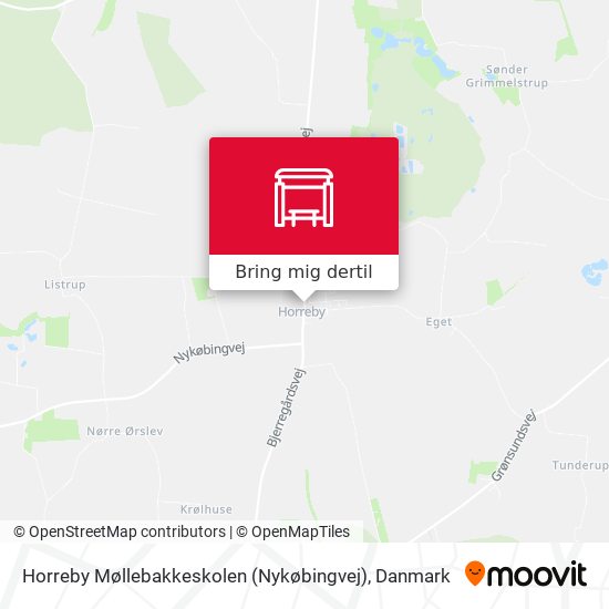 Horreby Møllebakkeskolen (Nykøbingvej) kort