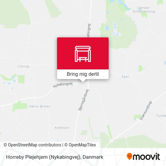 Horreby Plejehjem (Nykøbingvej) kort