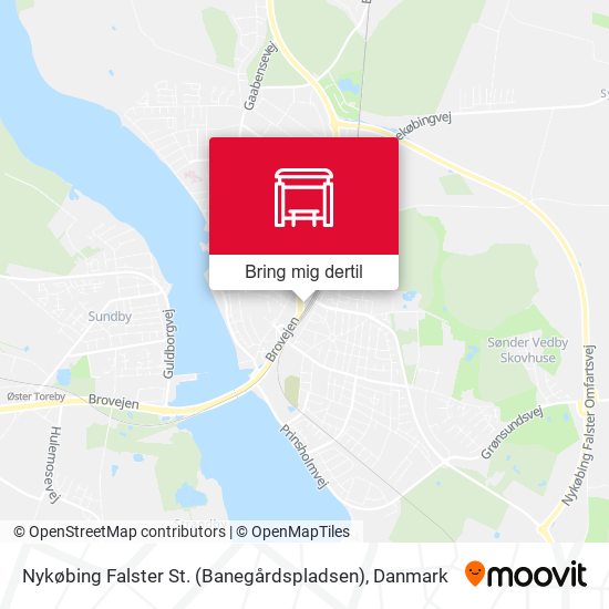 Nykøbing Falster St. (Banegårdspladsen) kort