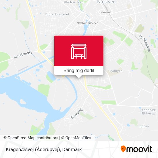 Kragenæsvej (Åderupvej) kort