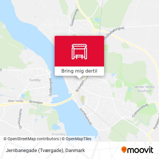 Jernbanegade (Tværgade) kort
