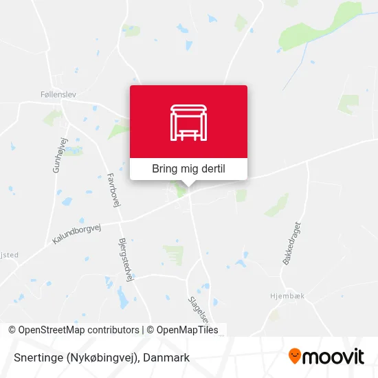 Snertinge (Nykøbingvej) kort