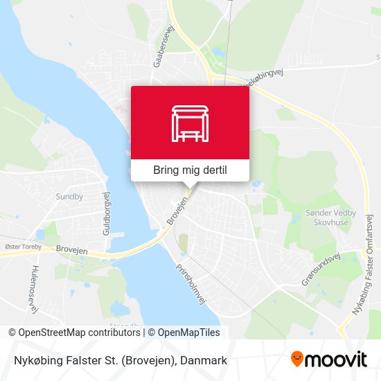 Nykøbing Falster St. (Brovejen) kort