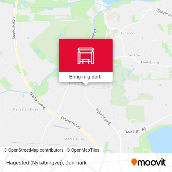 Hagested (Nykøbingvej) kort