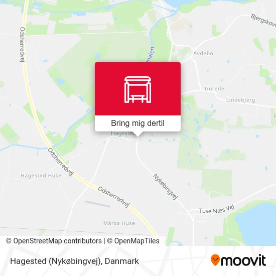 Hagested (Nykøbingvej) kort