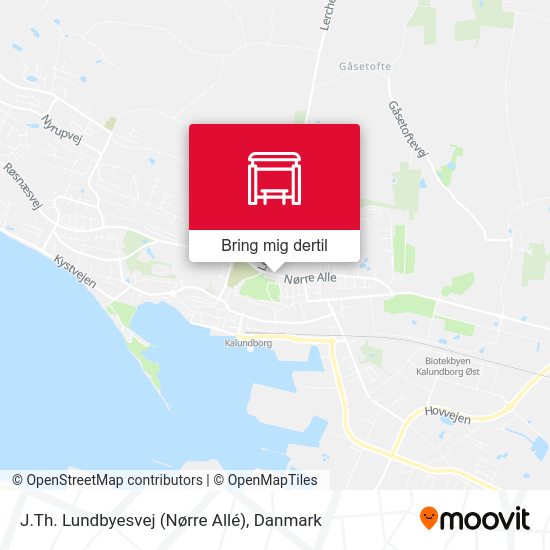 J.Th. Lundbyesvej (Nørre Allé) kort