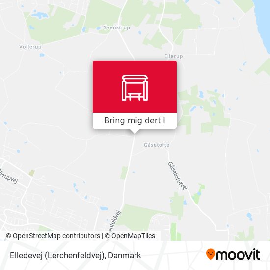 Elledevej (Lerchenfeldvej) kort