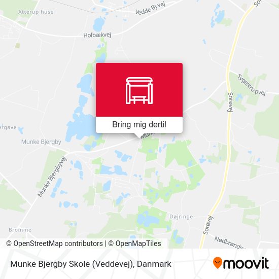 Munke Bjergby Skole (Veddevej) kort