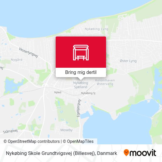 Nykøbing Skole Grundtvigsvej (Billesvej) kort