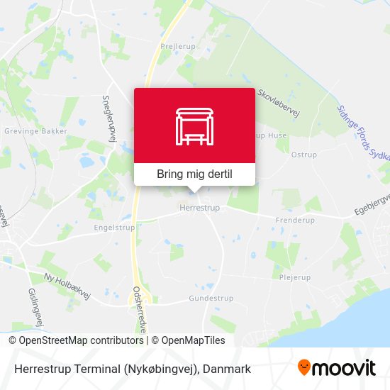Herrestrup Terminal (Nykøbingvej) kort
