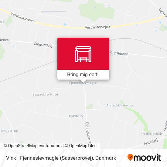 Vink - Fjenneslevmagle (Sasserbrovej) kort