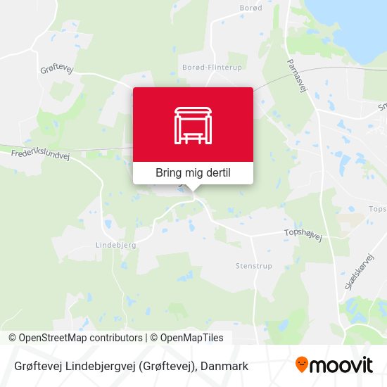 Grøftevej Lindebjergvej kort