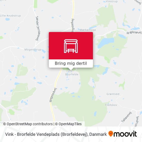 Vink - Brorfelde Vendeplads (Brorfeldevej) kort