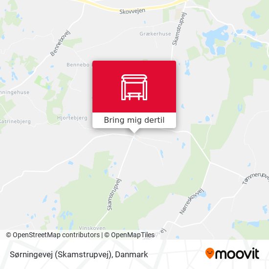 Sørningevej (Skamstrupvej) kort