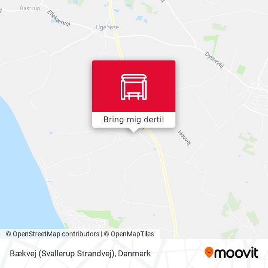 Bækvej (Svallerup Strandvej) kort