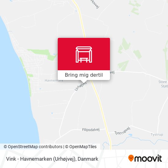 Vink - Havnemarken (Urhøjvej) kort