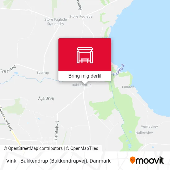 Vink - Bakkendrup (Bakkendrupvej) kort