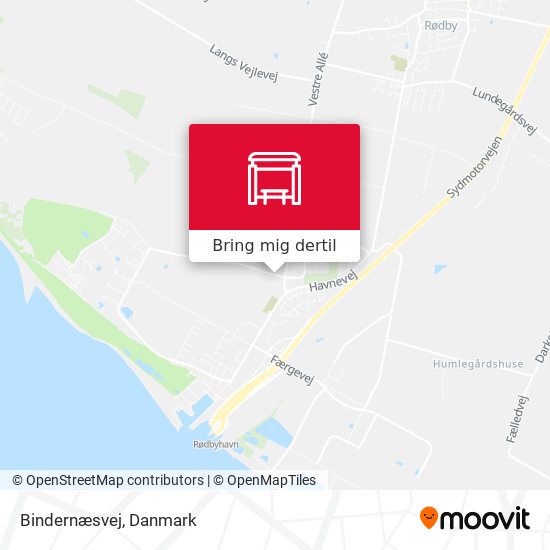 Bindernæsvej kort