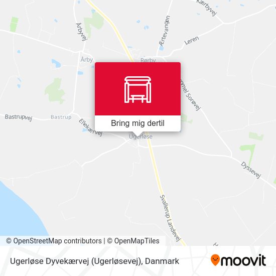 Ugerløse Dyvekærvej (Ugerløsevej) kort