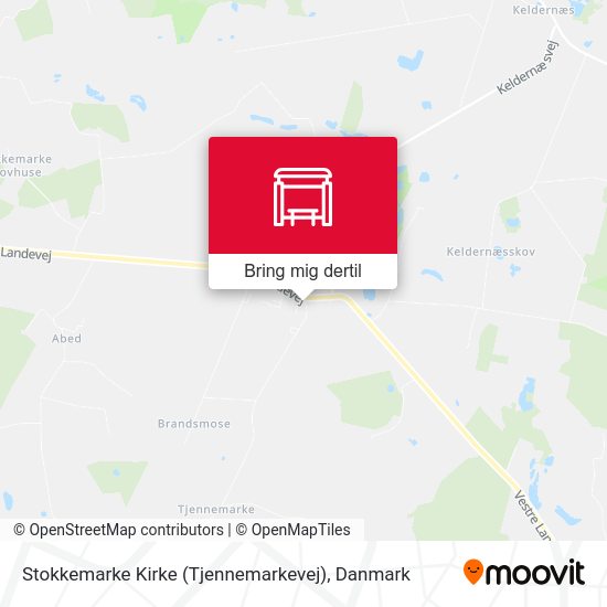 Stokkemarke Kirke (Tjennemarkevej) kort