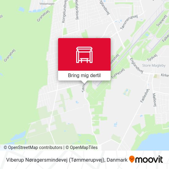 Viberup Nøragersmindevej (Tømmerupvej) kort