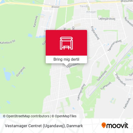 Vestamager Centret (Ugandavej) kort