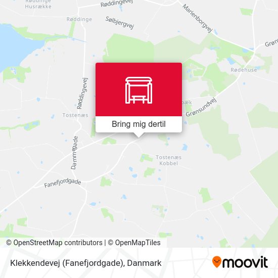 Klekkendevej (Fanefjordgade) kort