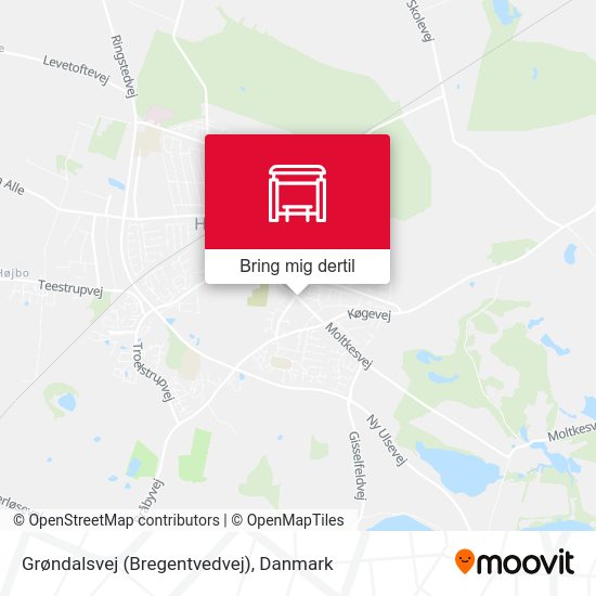 Grøndalsvej (Bregentvedvej) kort