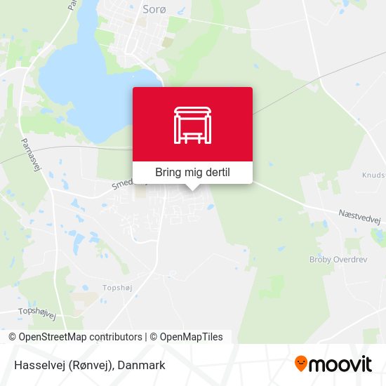 Hasselvej (Rønvej) kort