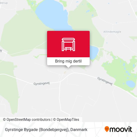 Gyrstinge Bygade (Bondebjergvej) kort