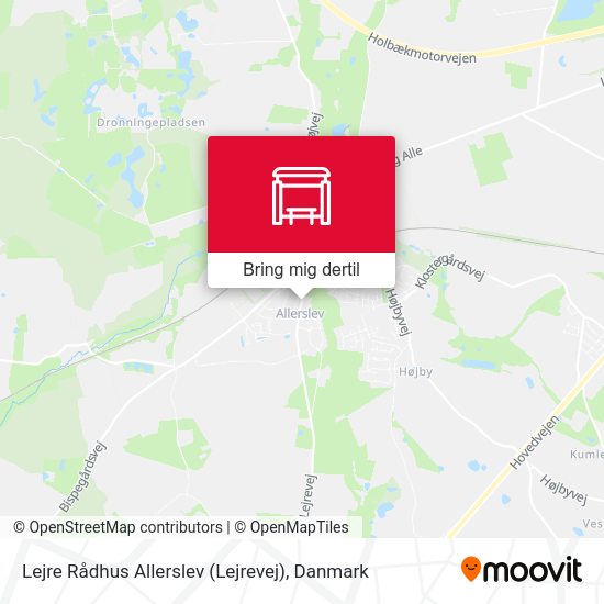 Lejre Rådhus Allerslev (Lejrevej) kort