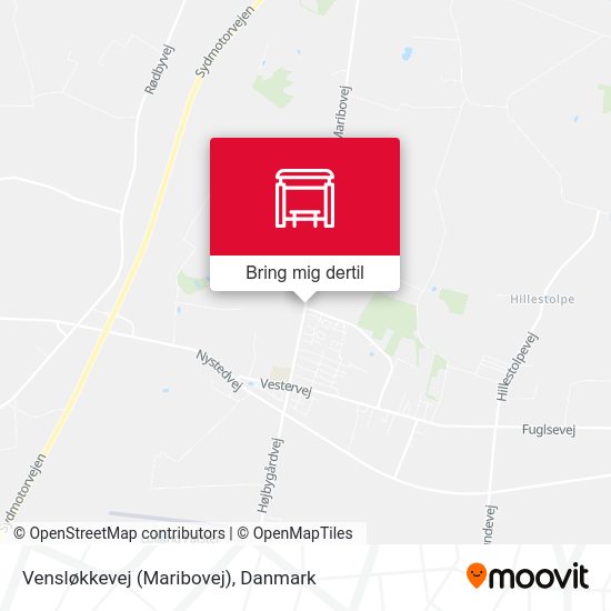 Vensløkkevej (Maribovej) kort