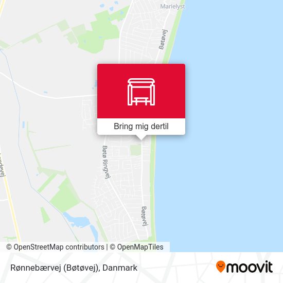 Rønnebærvej (Bøtøvej) kort