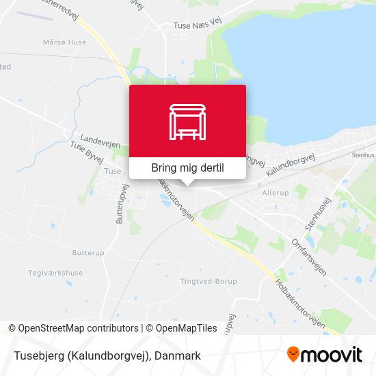Tusebjerg (Kalundborgvej) kort