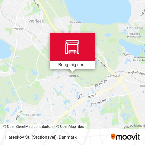 Hareskov St. (Stationsvej) kort
