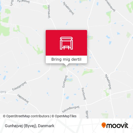 Gunhøjvej (Byvej) kort
