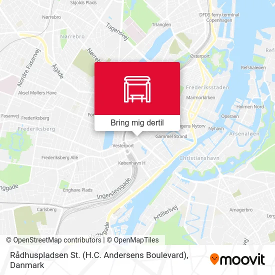 Rådhuspladsen St. (H.C. Andersens Boulevard) kort