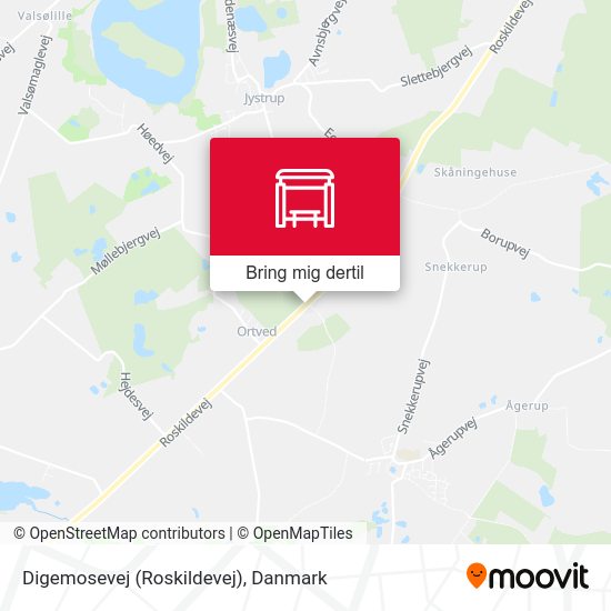 Digemosevej (Roskildevej) kort