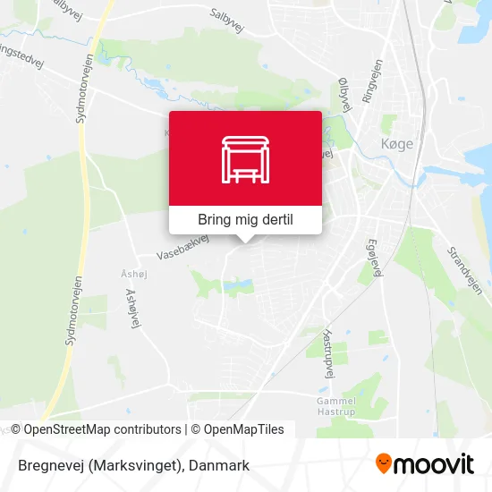 Bregnevej (Marksvinget) kort