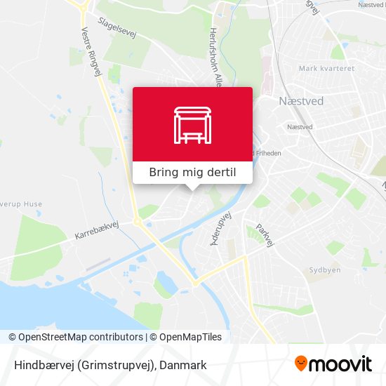 Hindbærvej (Grimstrupvej) kort