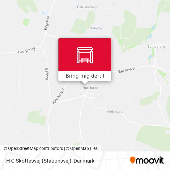 H C Skottesvej (Stationsvej) kort