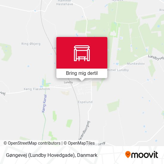 Gøngevej (Lundby Hovedgade) kort