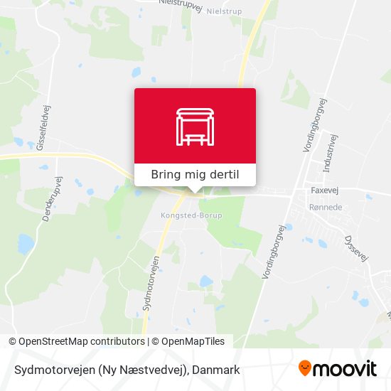 Sydmotorvejen (Ny Næstvedvej) kort